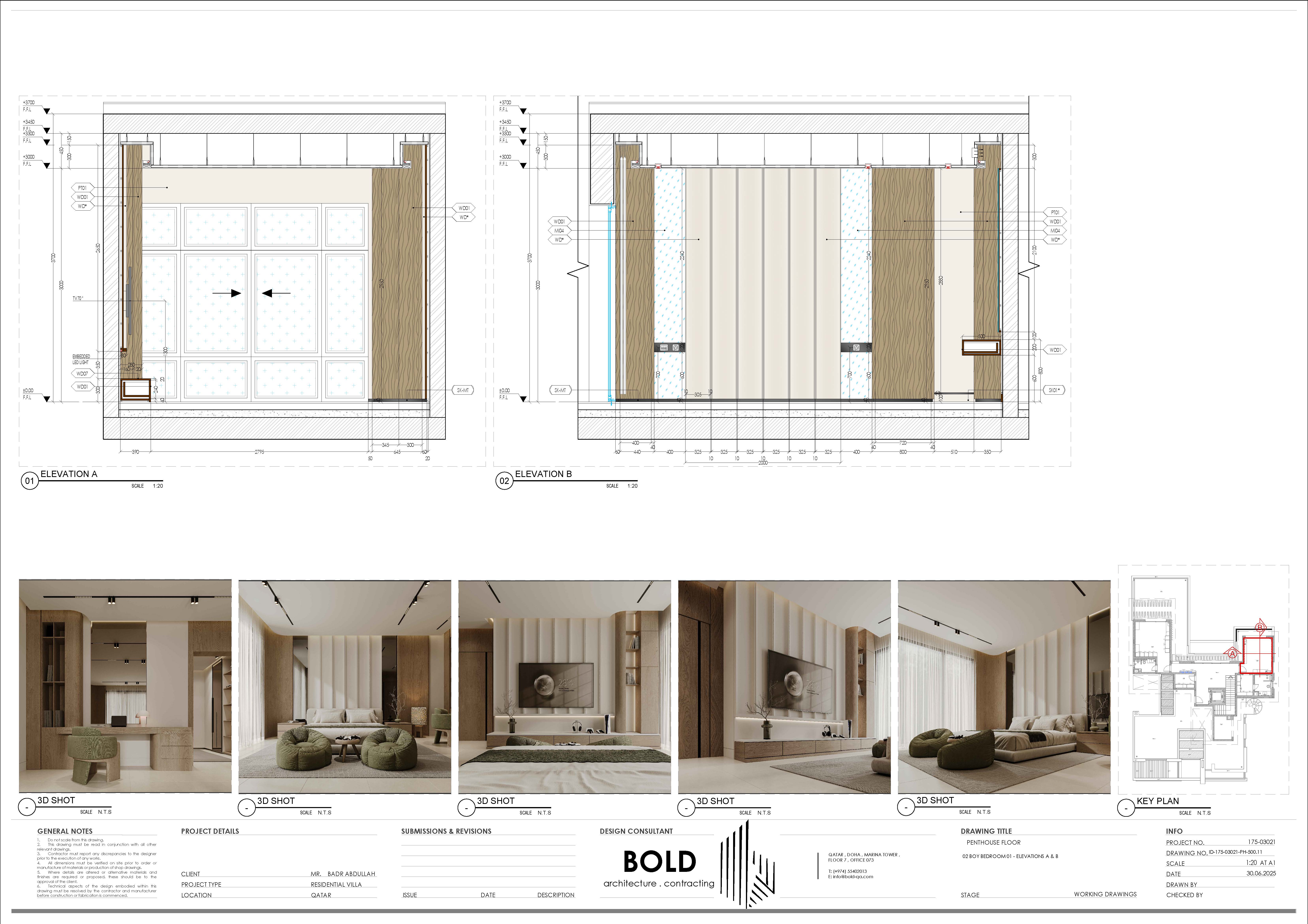 男孩卧室技术图纸设计项目丨卡塔尔丨BOLD.CO.-9