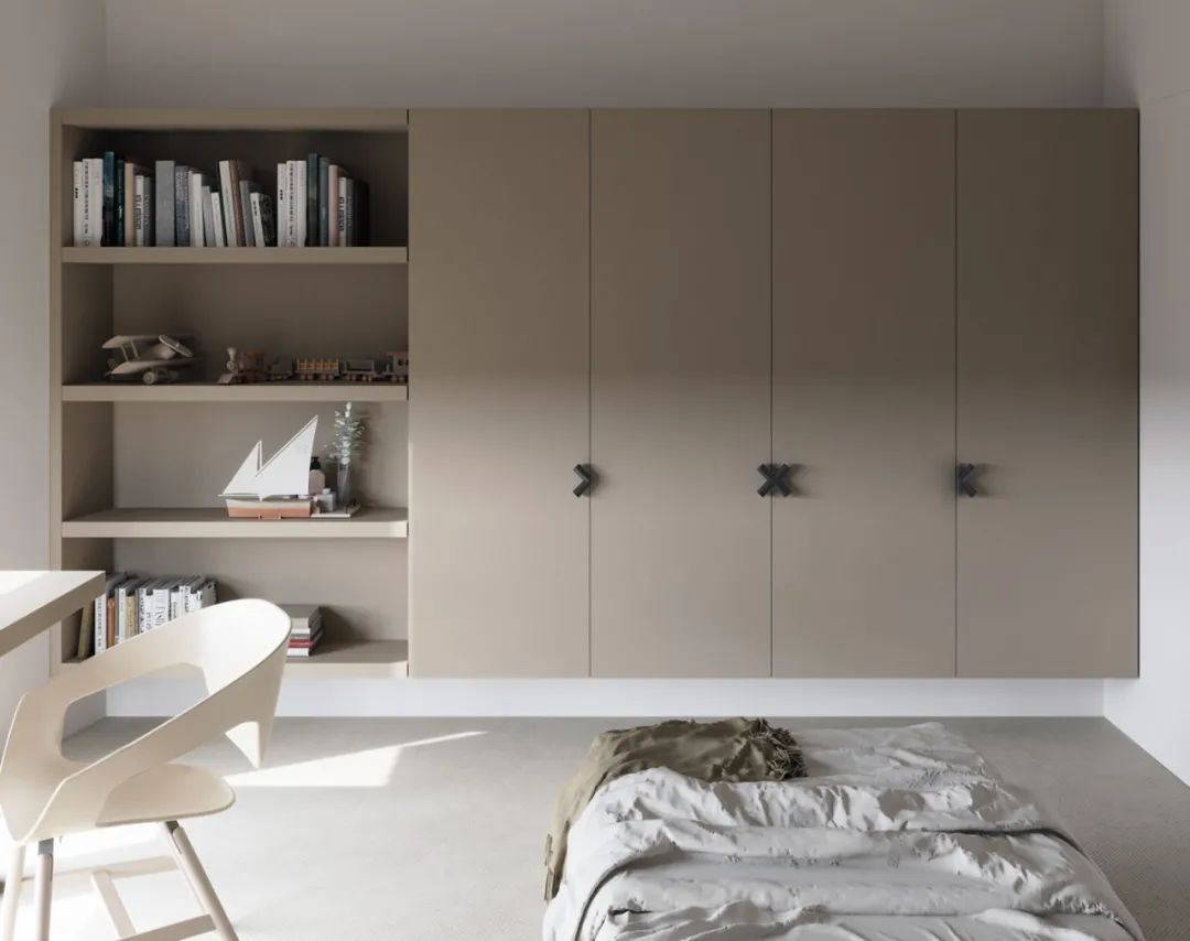 现代淡雅的平顶层复式公寓-7