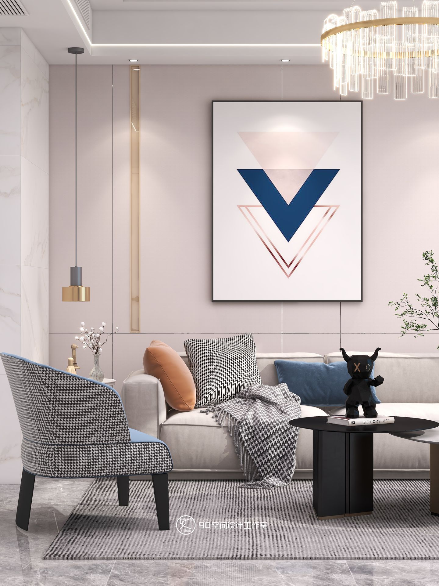 135㎡现代简约开放式餐厨设计-3