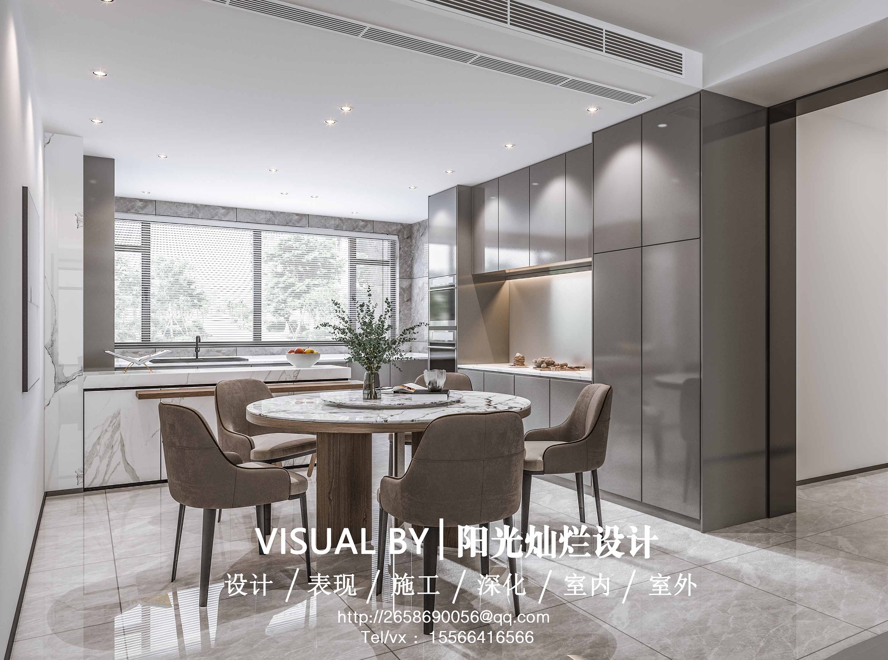 8套不同的厨房餐厅方案效果展示-1