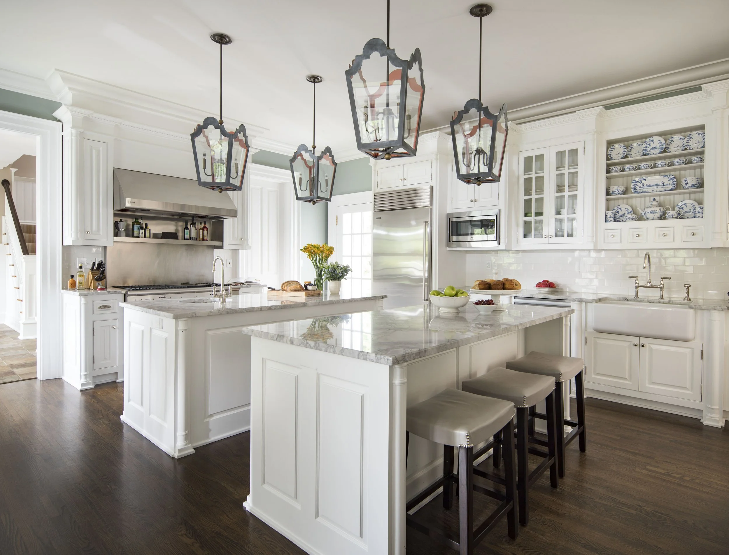 格林威治乔治王时代风格建筑（注：Greenwich是格林威治；Georgian常见指乔治王时代风格的建筑、艺术风格等，这里结合通常搭配逻辑，较合理推测为格林威治的乔治王时代风格建筑，但因缺乏更多语境，该翻译供参考） 丨Kathleen Walsh Interiors（KWI）-18