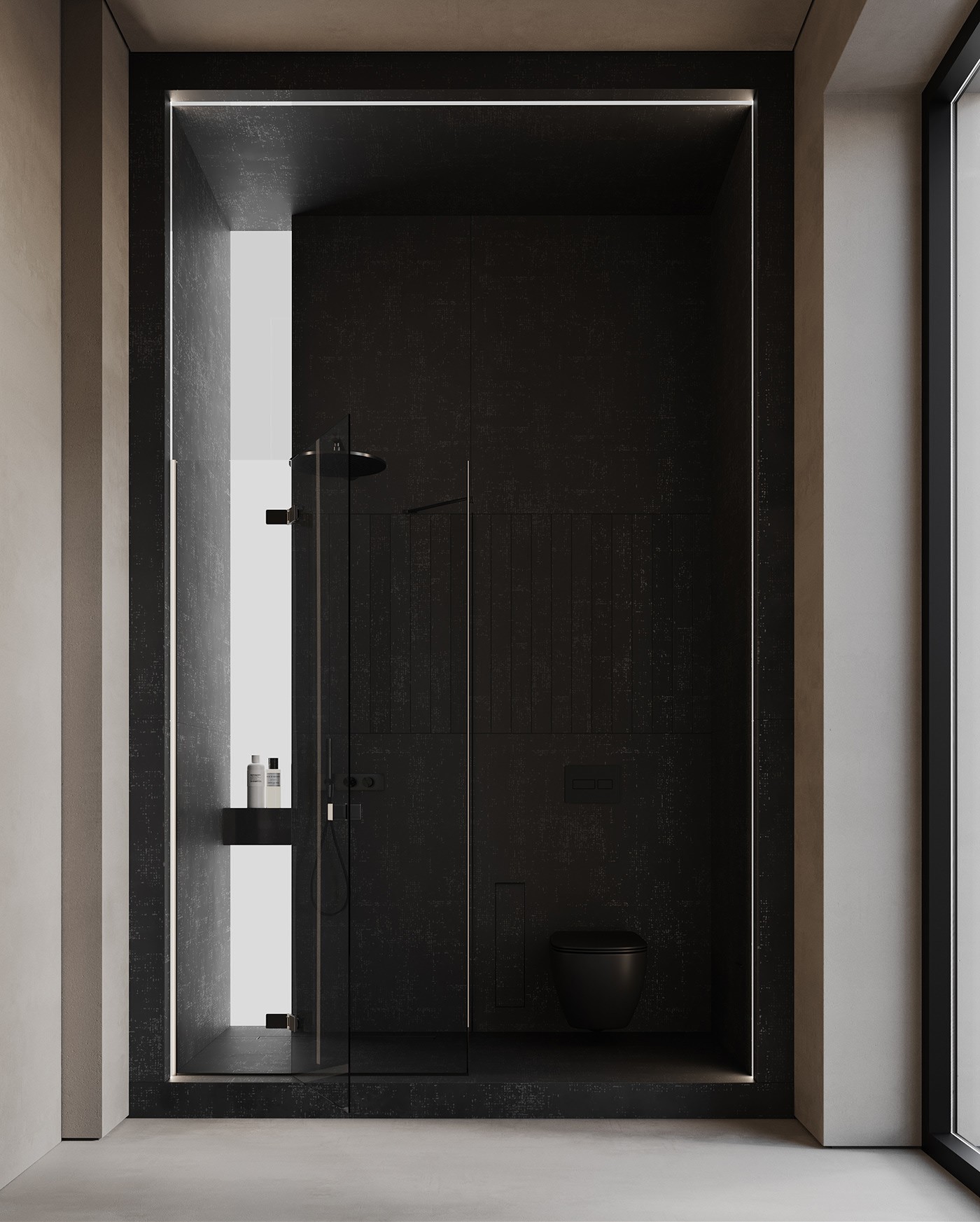 高级黑色系住宅设计 这也太有设计感了吧！-8