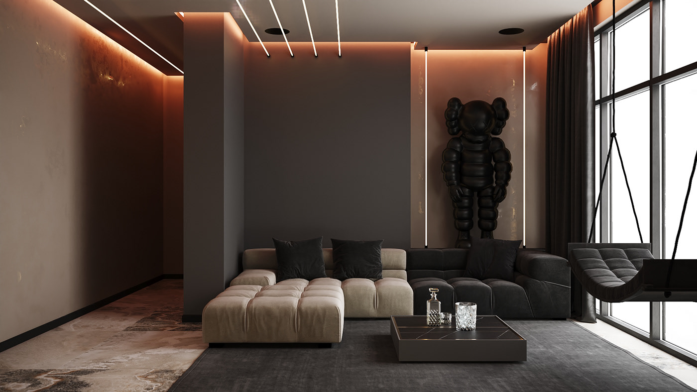 简约黑白灰，100 平米空间的惊艳变身-0
