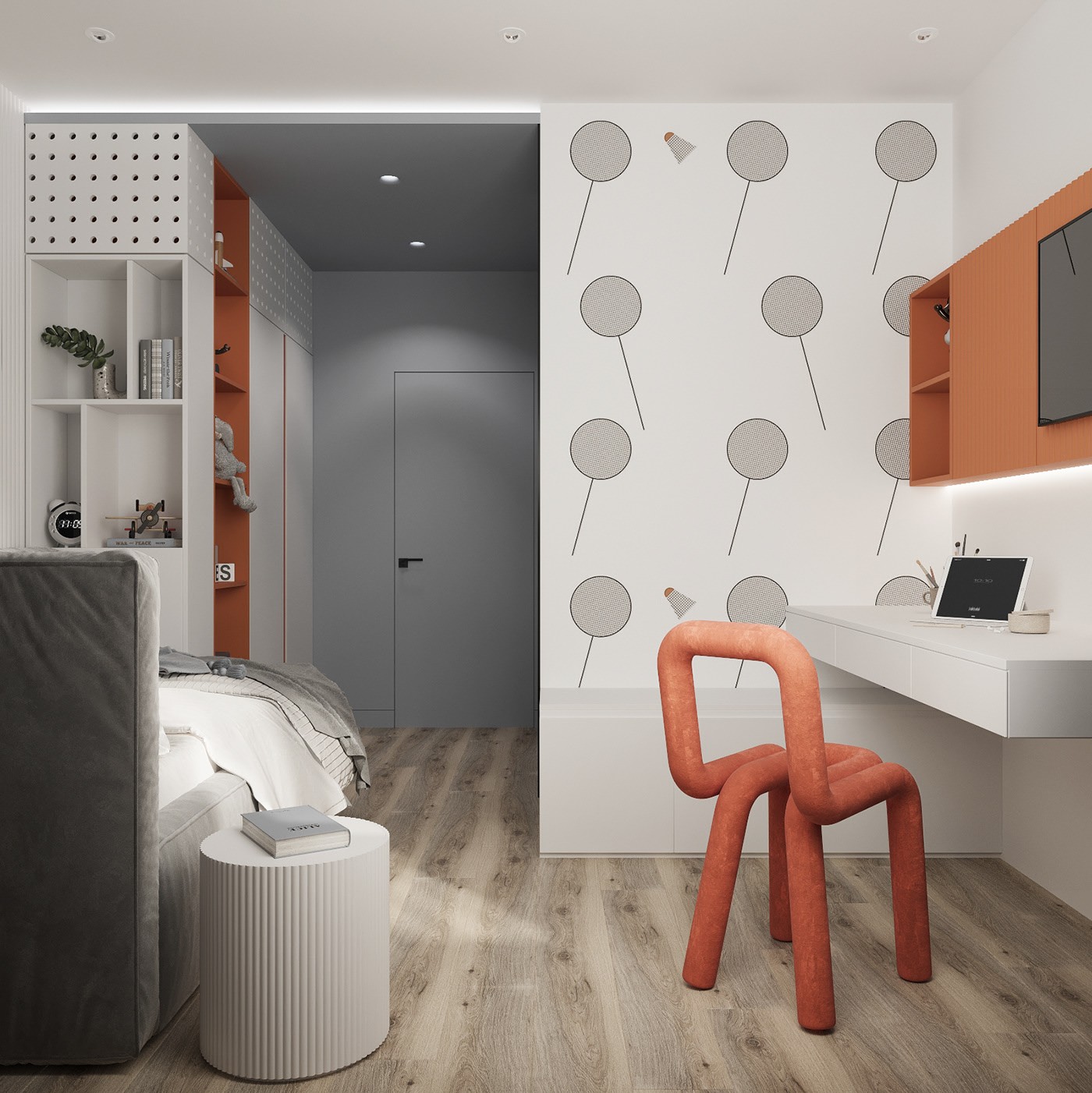 101㎡高级黑色系住宅设计-16