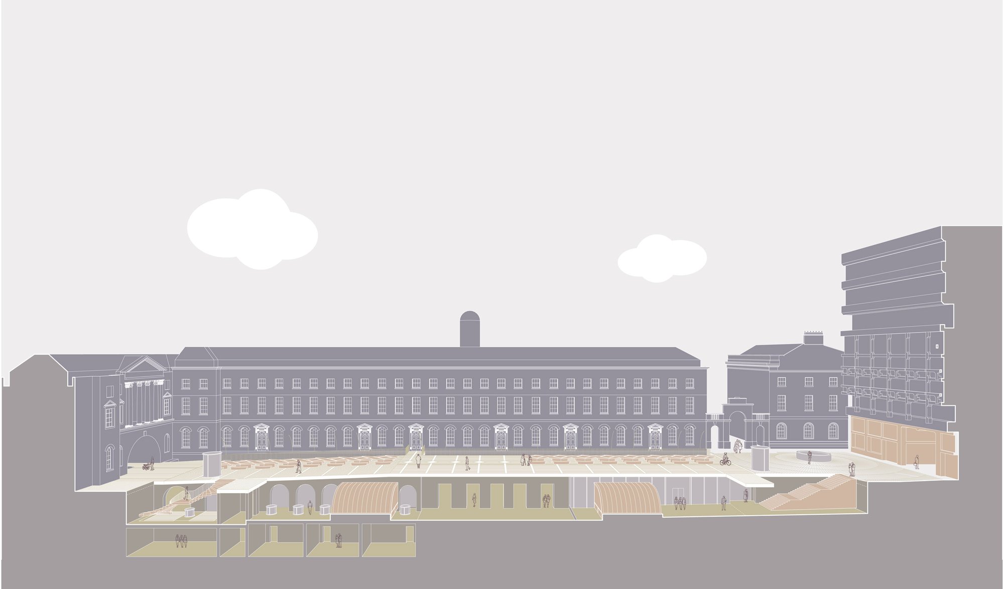 伦敦国王学院斯特兰德校区四方院重建项目丨英国伦敦丨Henley Halebrown-22