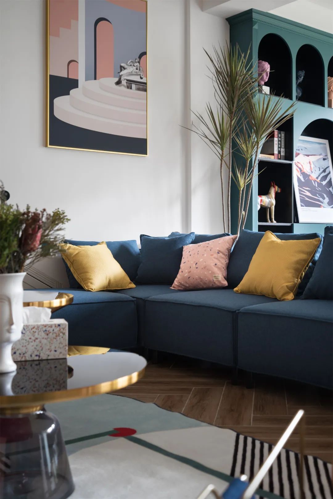 一套房改两套，全屋十几种颜色还想让客厅"裸奔"  | 南也设计-12