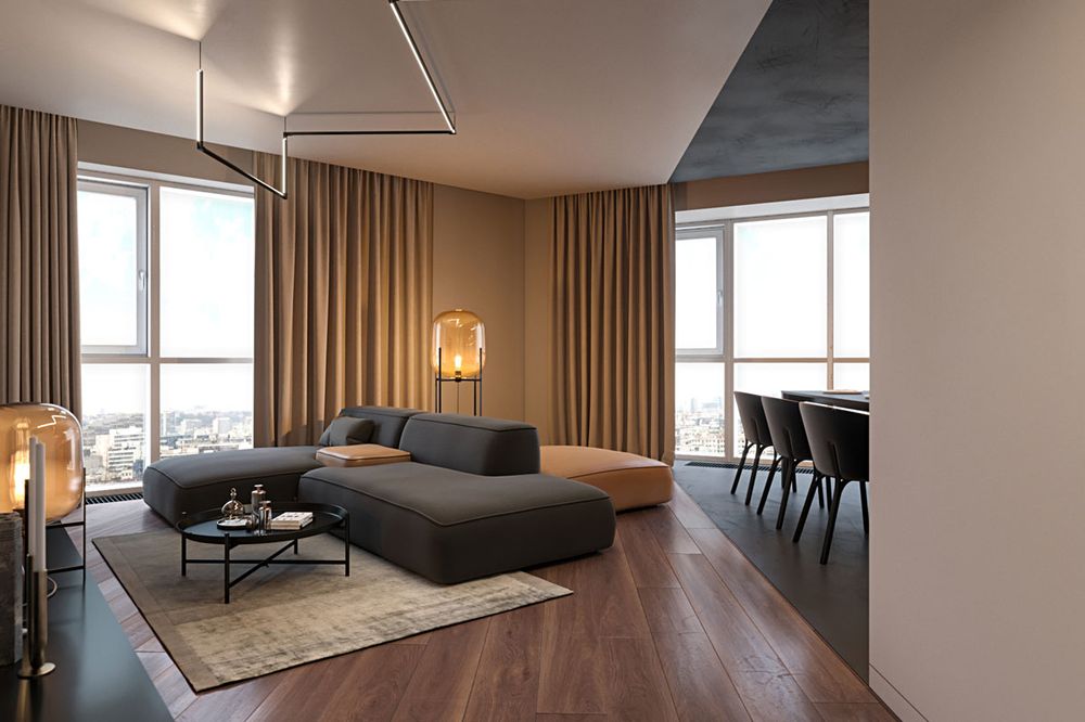 灰与橙的和谐演绎·国外简约主义住宅  Zooi Design-6