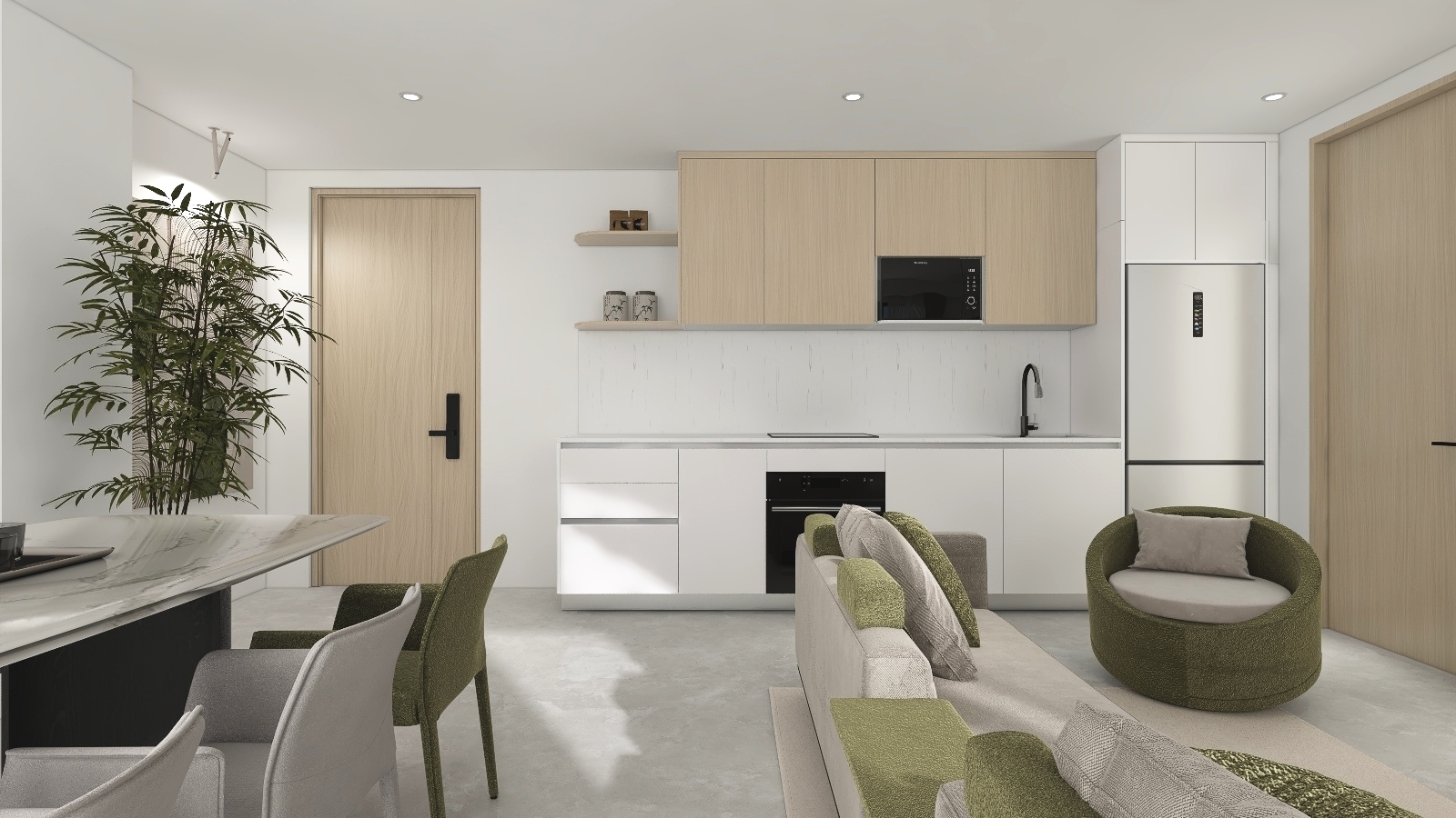 Green Moon Project. Kitchen Design. Type 01-1