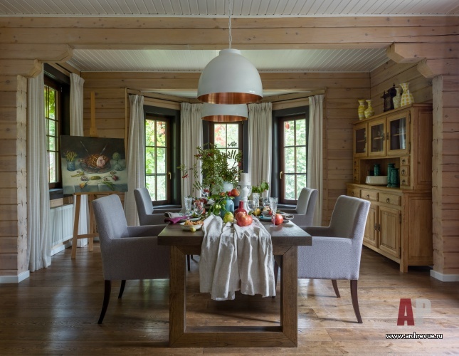 莫斯科郊外伊斯特水库旁两层木屋别墅室内设计丨俄罗斯莫斯科-12