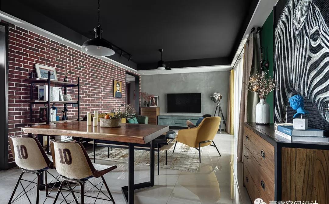 131㎡工业风精装房设计,演绎复古个性生活-10