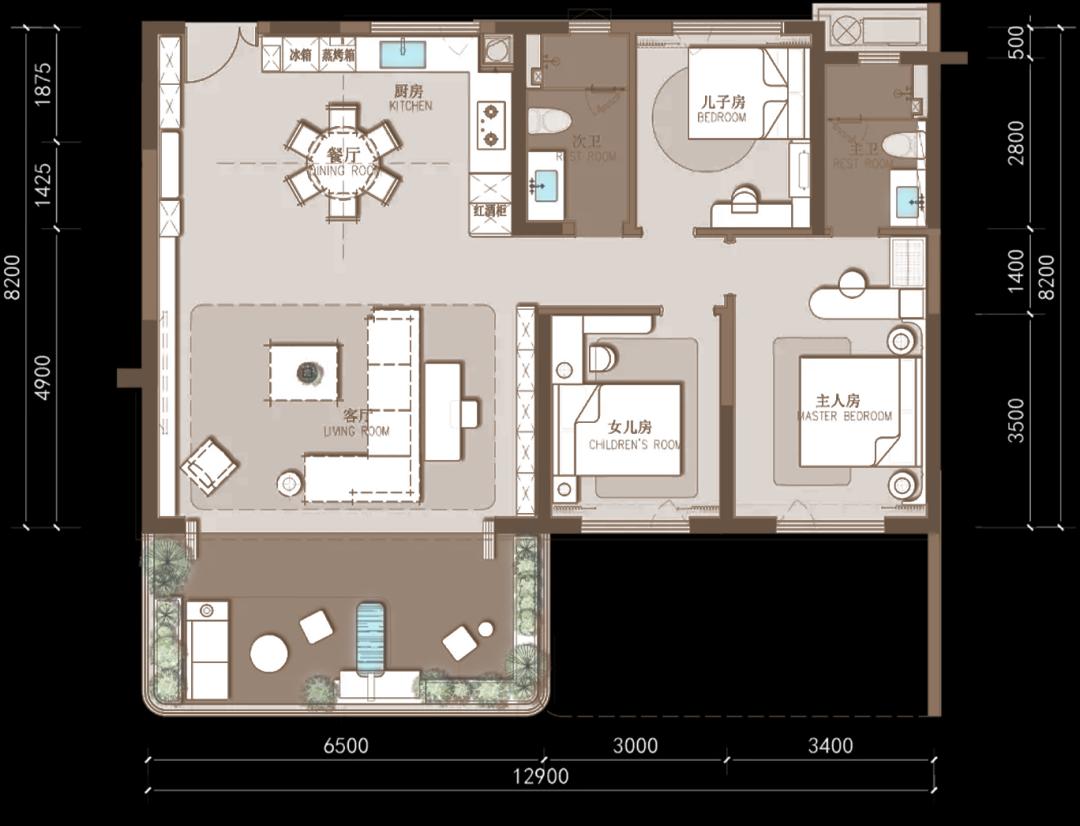 西安保亿·润园112㎡样板间丨中国西安丨海力空间设计-38