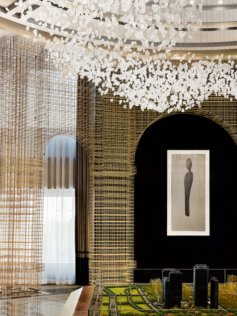 武汉越秀星云销售中心 | 复古摩登空间艺术呈现-15