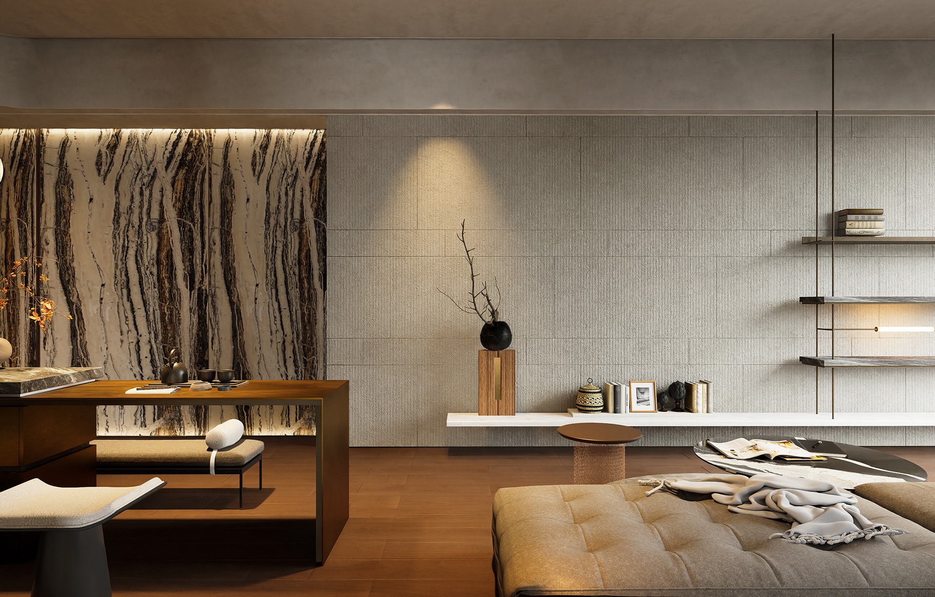 琢光石境・城市靜奢居,弧影棲所・城市輕奢私寓丨中国台湾丨藍雅設計事務所-32