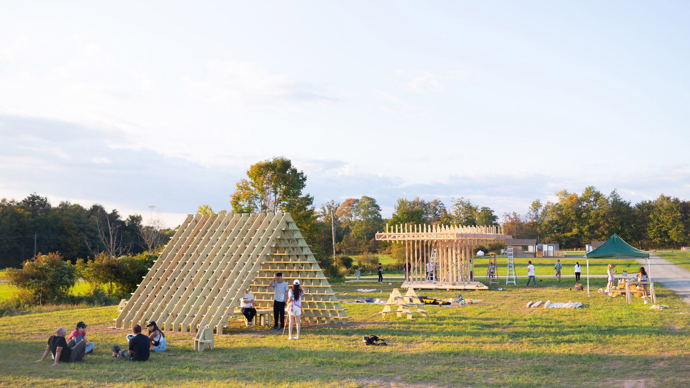 Woodstock pavilions showcase intersection of "digital and analog construction"-0