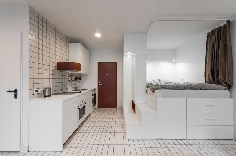 立陶宛 25m²色彩主题微型公寓 | 小空间大设计-7