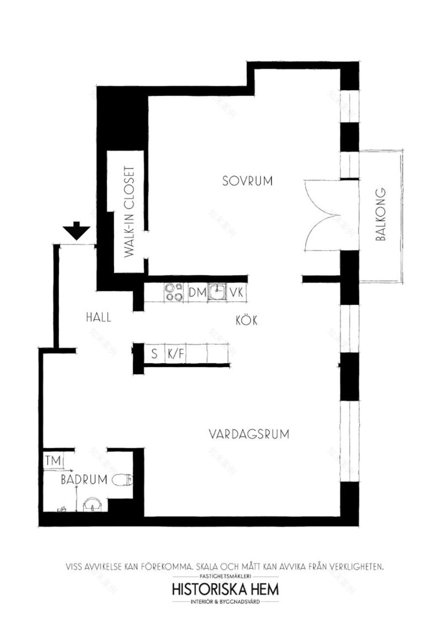 瑞典 66 平米公寓 | 绿意盎然的自然主题设计-27