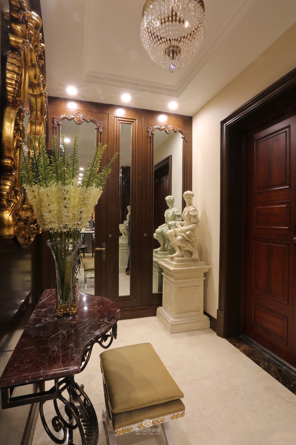 叶迹设计  重庆德旭翡翠御园B1样板间 英式贵族格调-1