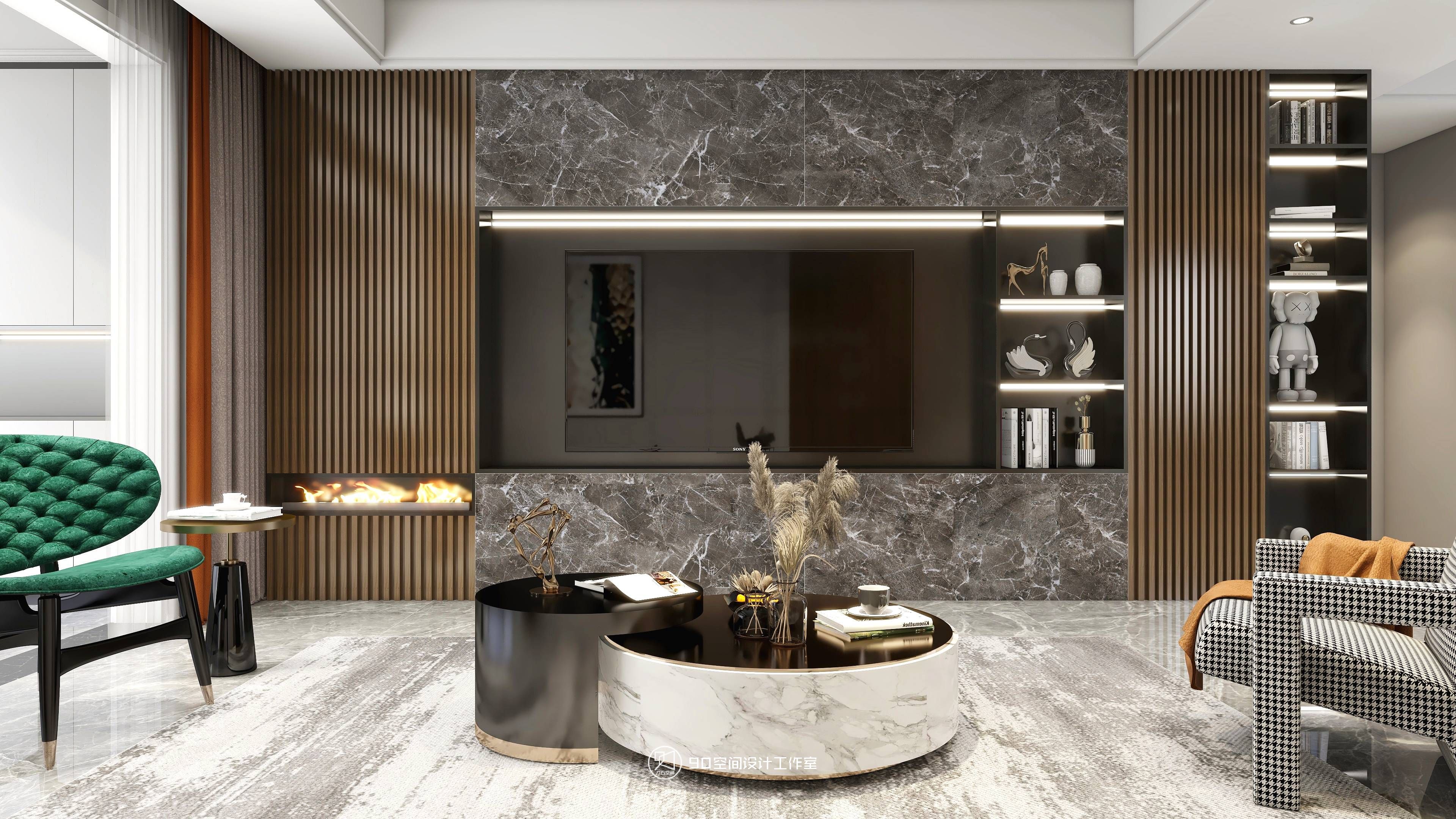 《飞鸟和禅》轻奢空间设计-7