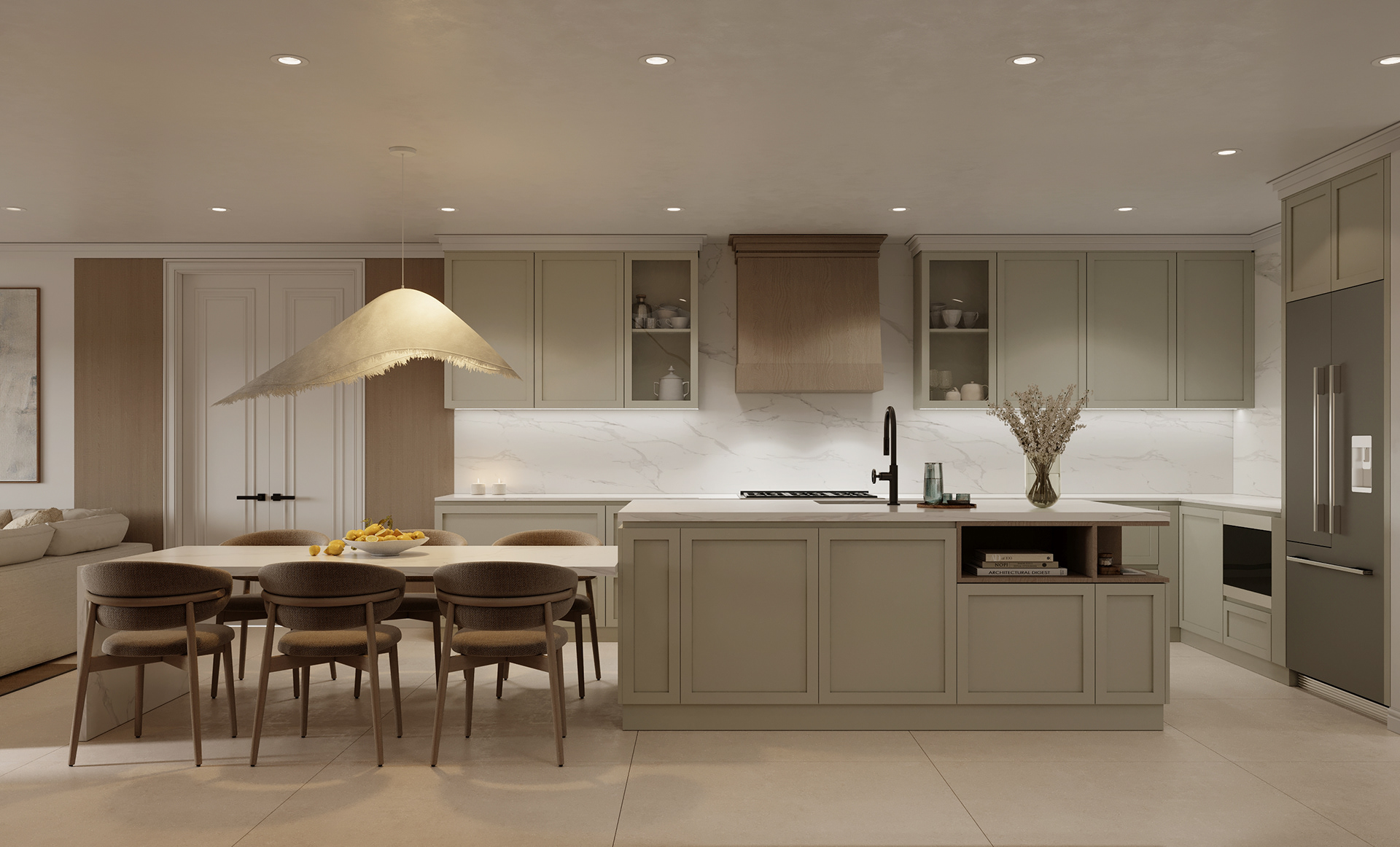 American classic 开放式餐厅-8