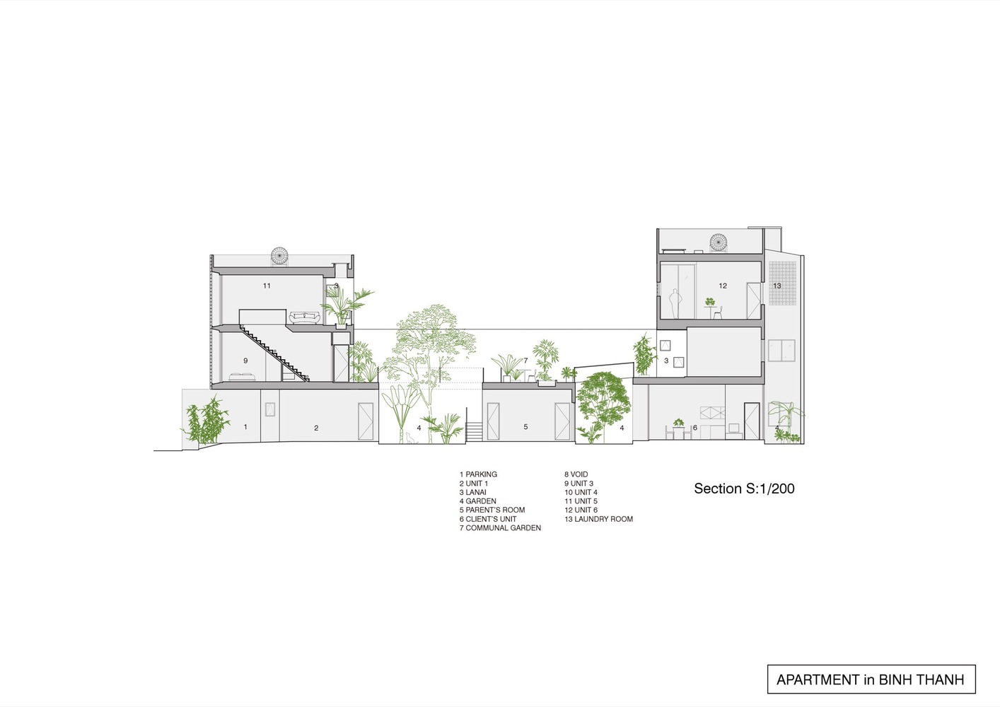 越南 Binh Thanh 小公寓设计 · 城市中心的绿色庭院-17