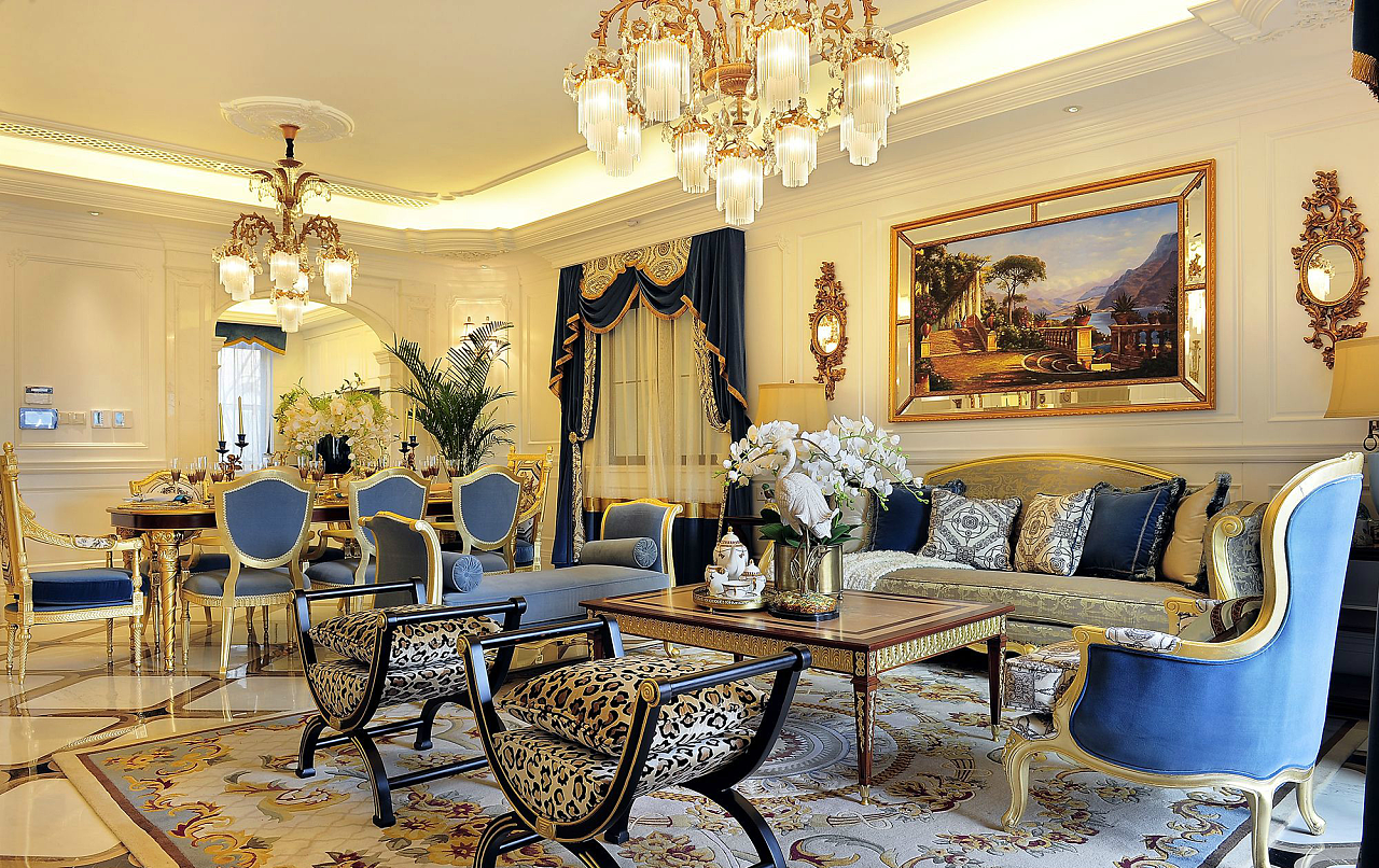 贵阳法式风格别墅装修设计竣工实景案例！-1