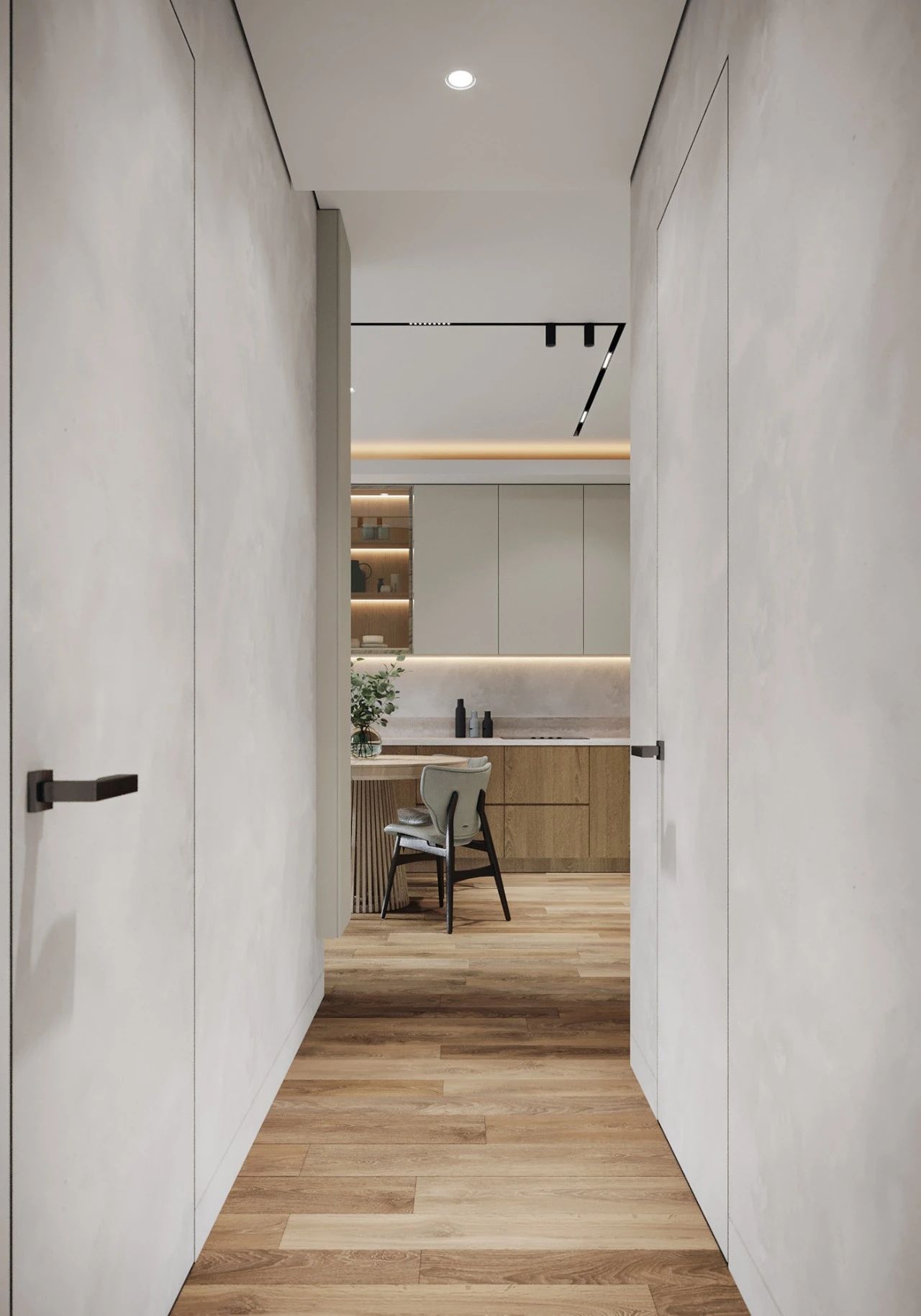 88㎡现代简约家居,原木与灰色打造温馨时尚空间-18