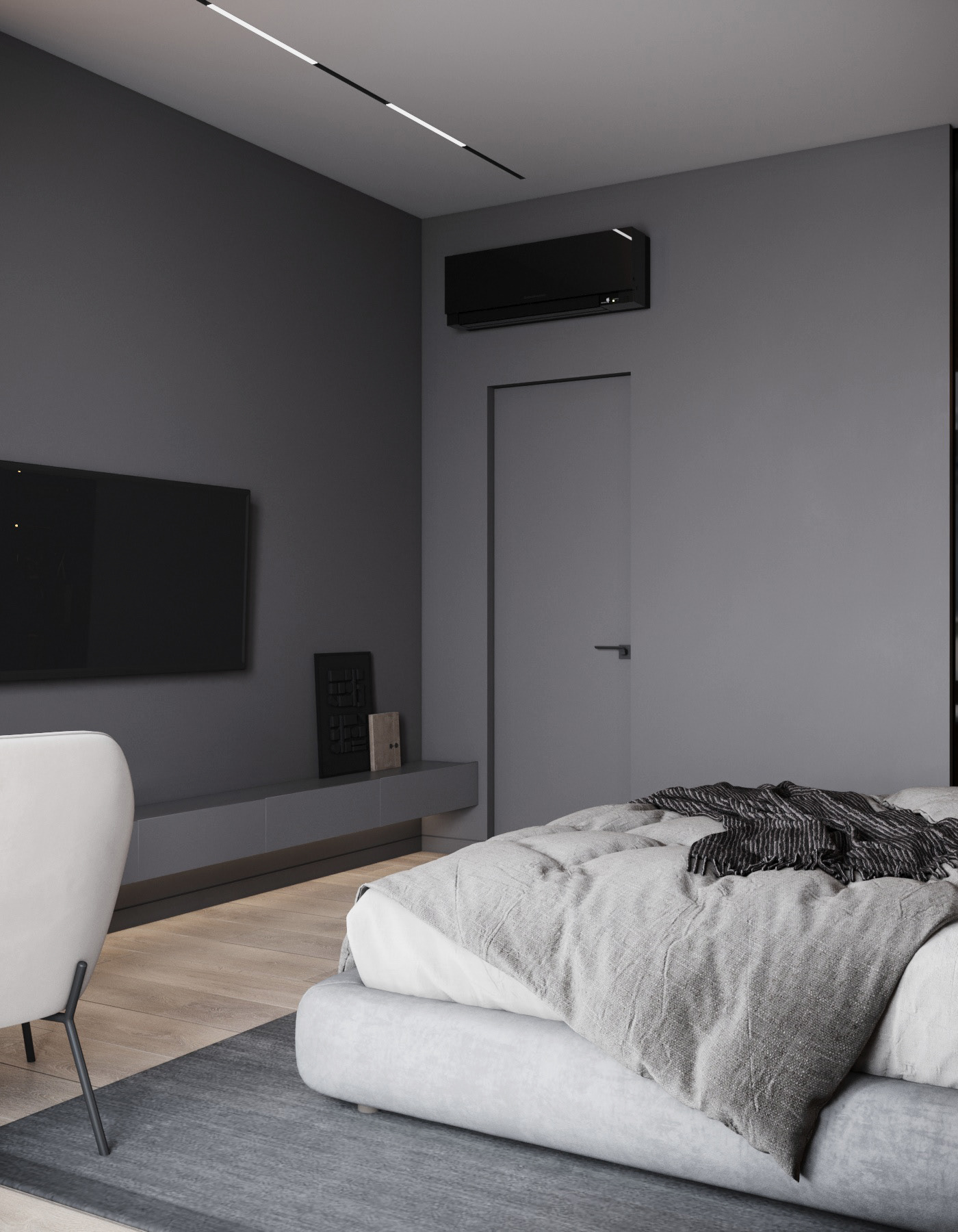 原木与灰色 打造舒适温暖的居住空间-22