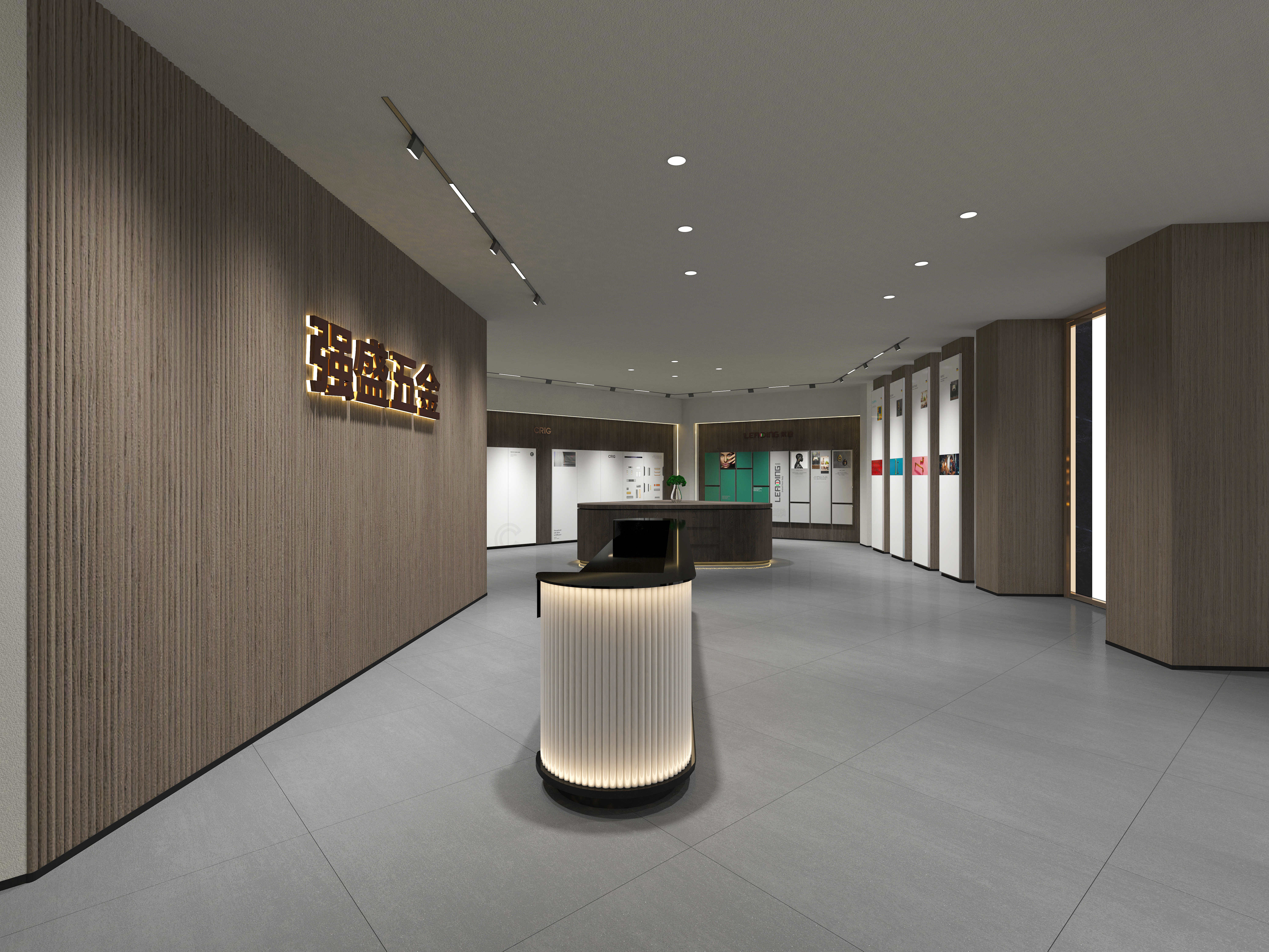 展厅设计  简约质感商业展示空间设计-7