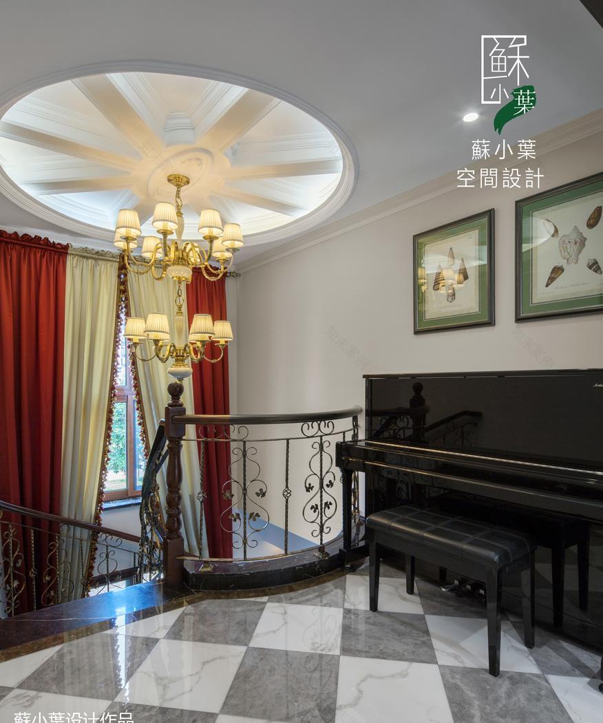 美式奢华空间,旋转楼梯与多元儿童房设计-8