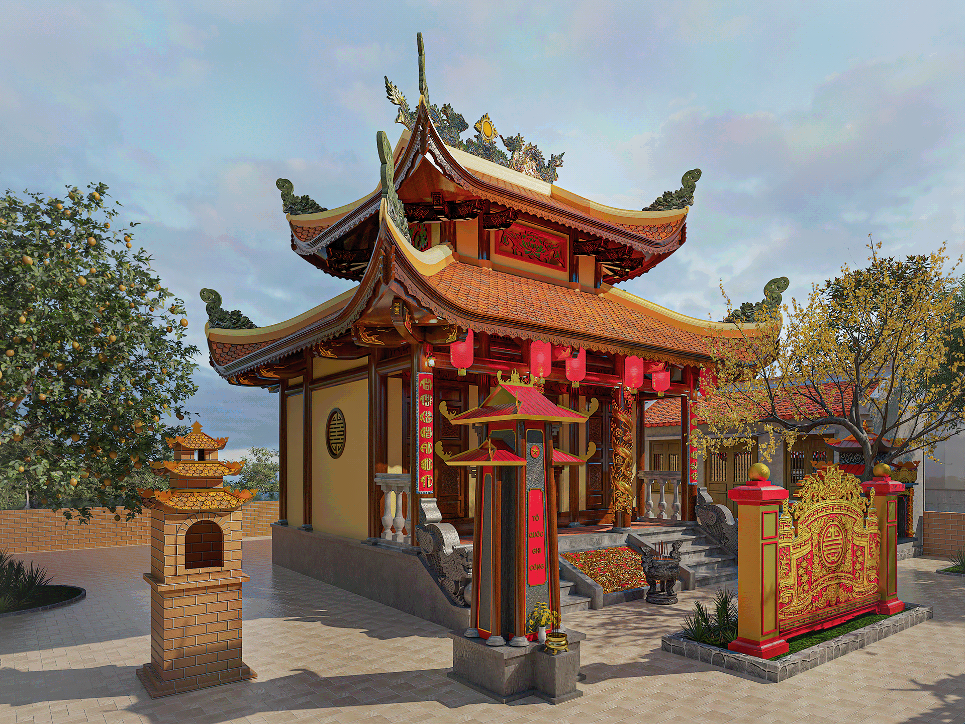 河静祖庙设计项目丨越南丨与Jane To's Team合作,Phuong Red参与-16