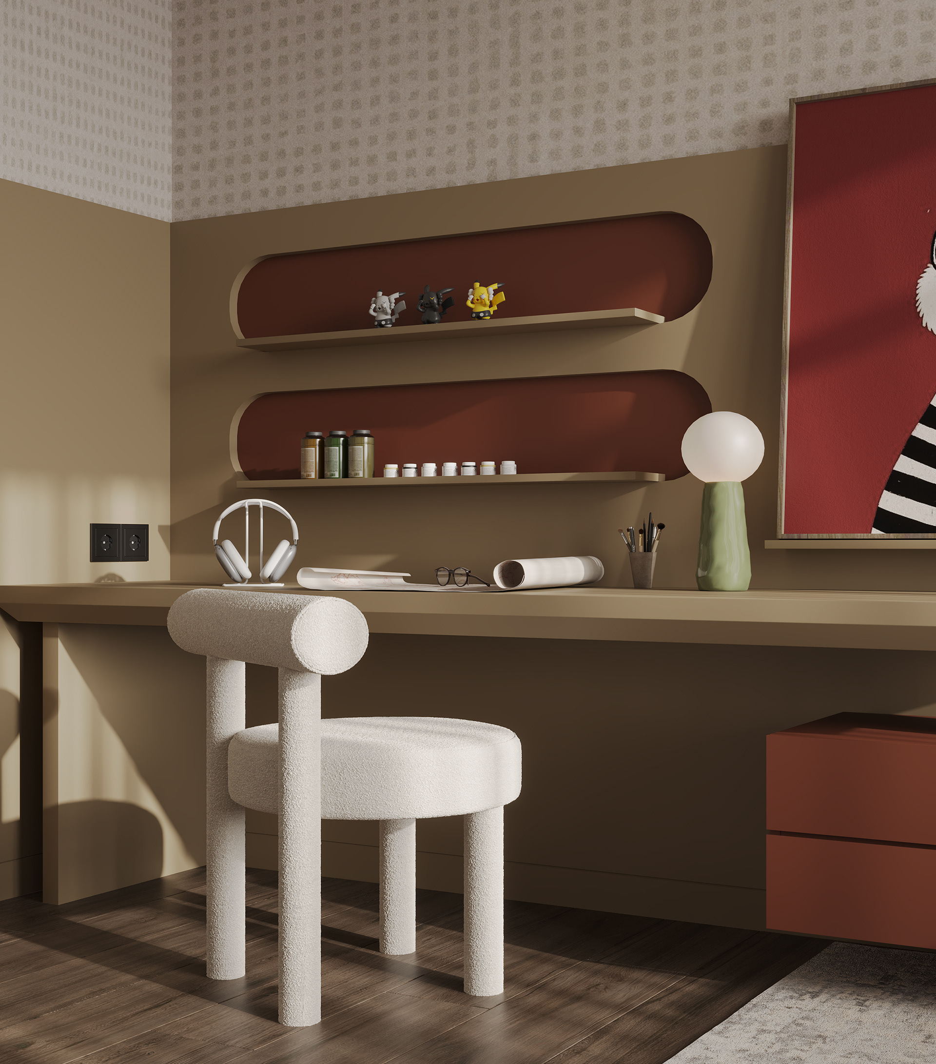 女孩卧室室内设计丨亚美尼亚丨Astghik Khacahatryan-4