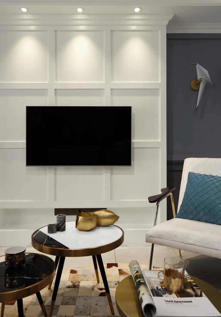 野兽派风格平层设计,金色光影演绎跃动空间-6