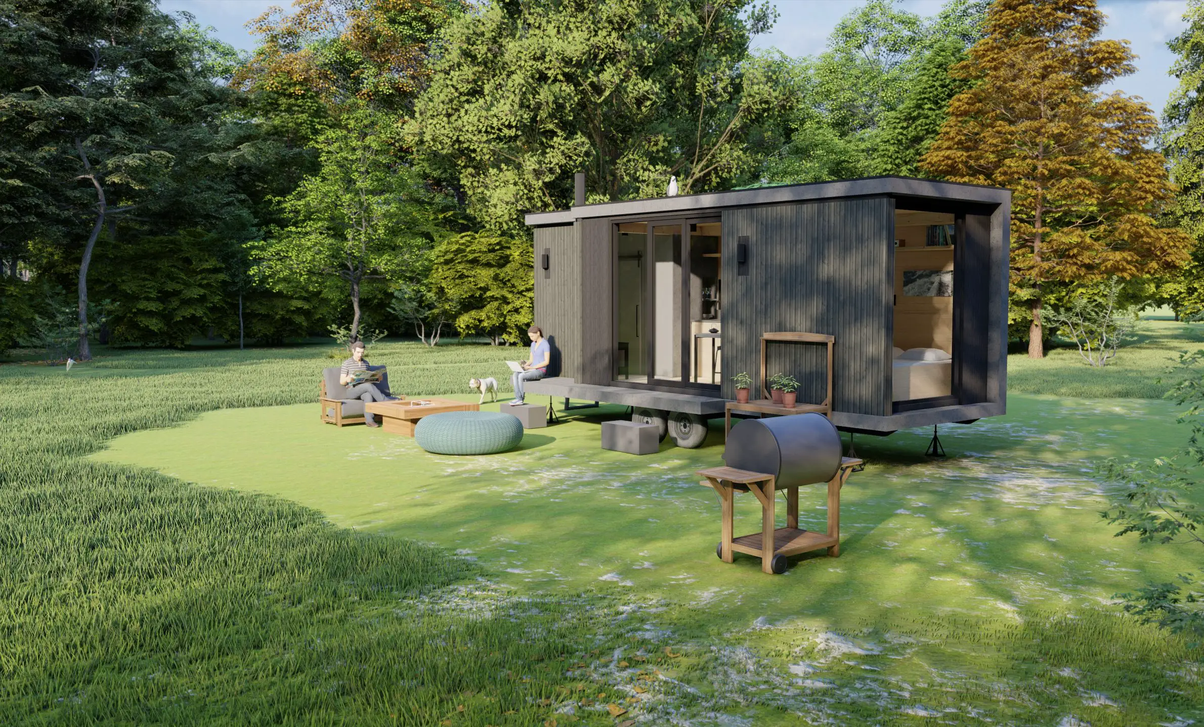 法国 20m²迷你木屋，精致设计与自然完美融合-1