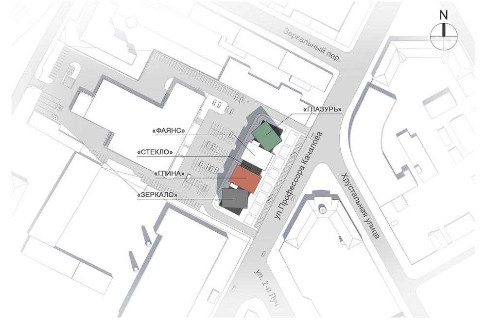 彩色玻璃构建的办公大楼-0