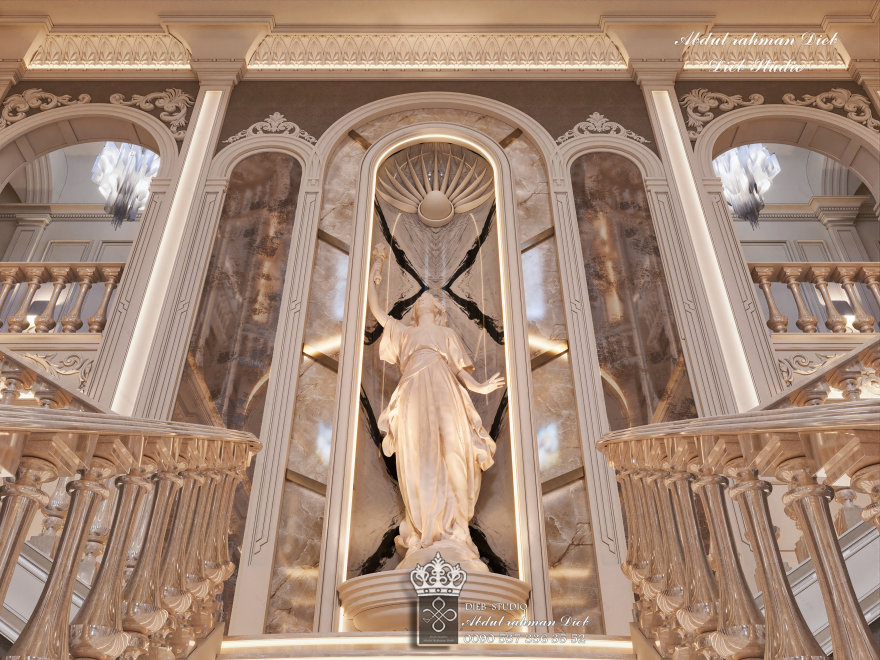 Classical fantasy palace entrance hall-13