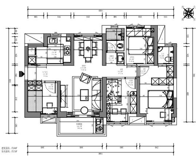 96㎡四室两厅现代设计，高级黑白灰+爱马仕橙，酷！                     -2