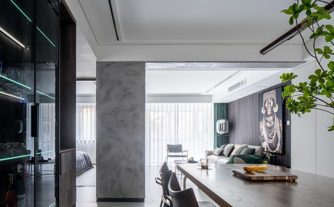 上海谷辰设计 · 平层空间的一抹春意江南-2