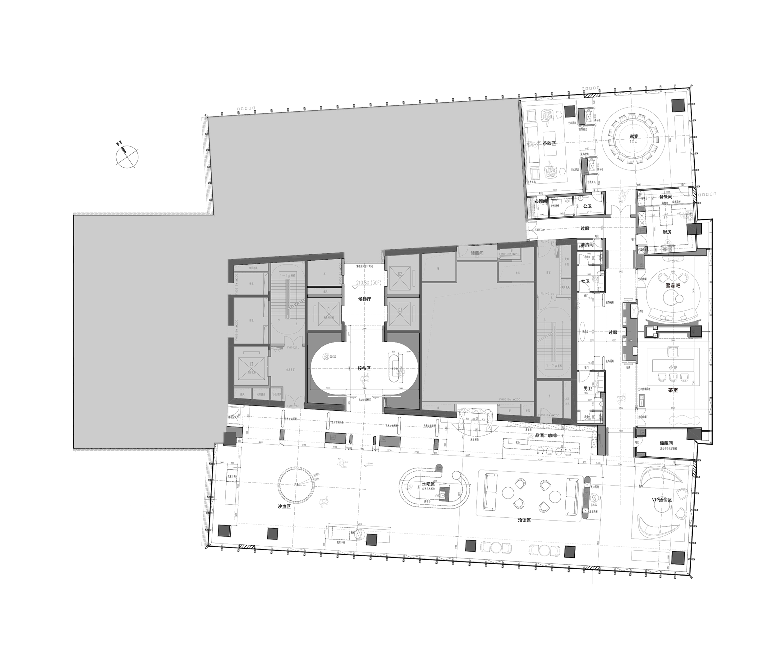 杭州IOC潮鸿·C51云端会所丨中国杭州丨北京居其美业室内设计有限公司-59