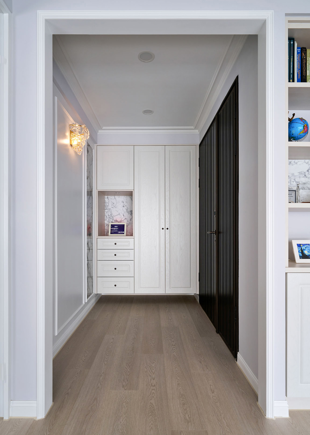 家装设计案例鉴赏——淡系紫现代乡村风家邸 -6