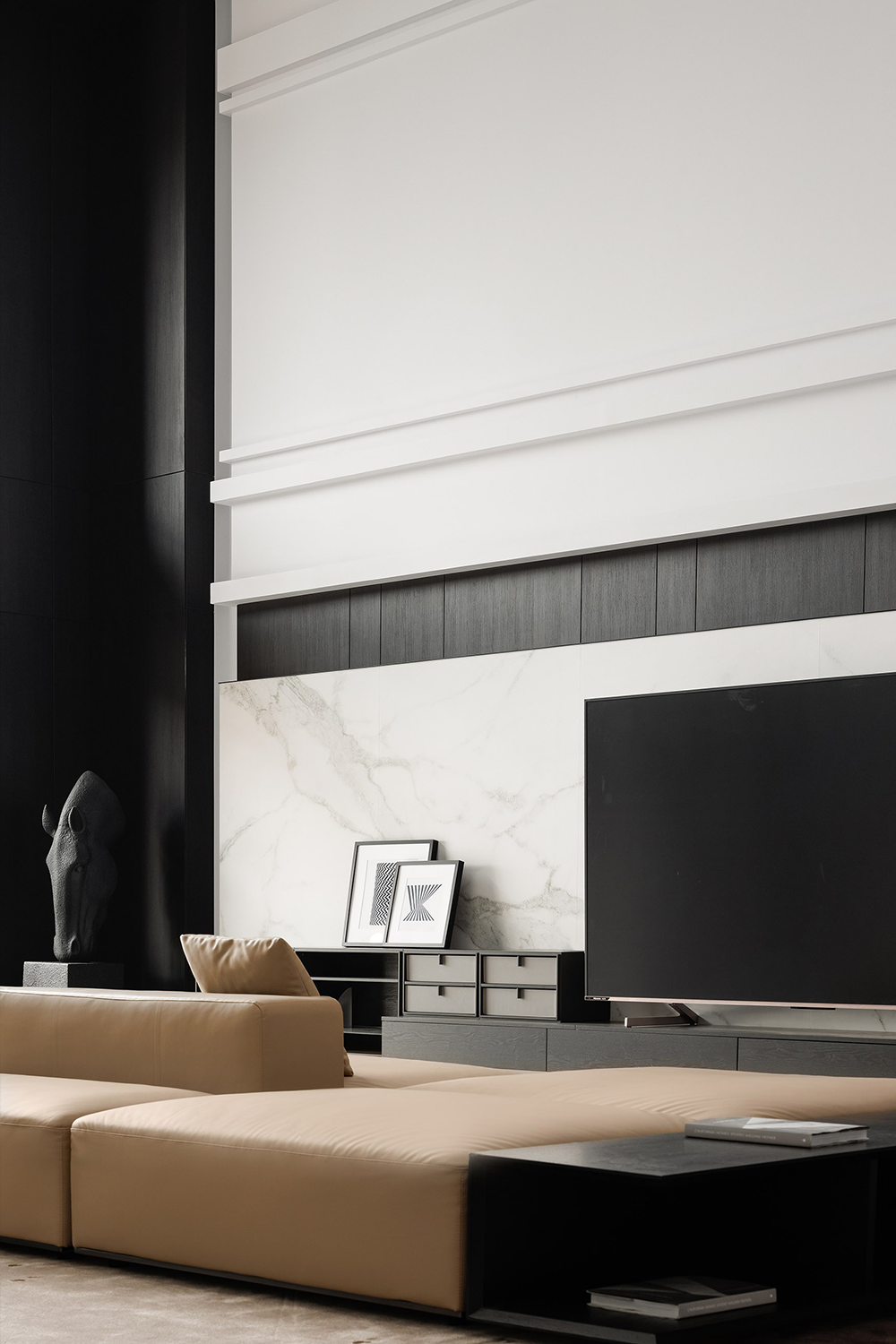 现代简约私宅空间设计丨科盛装饰设计-43