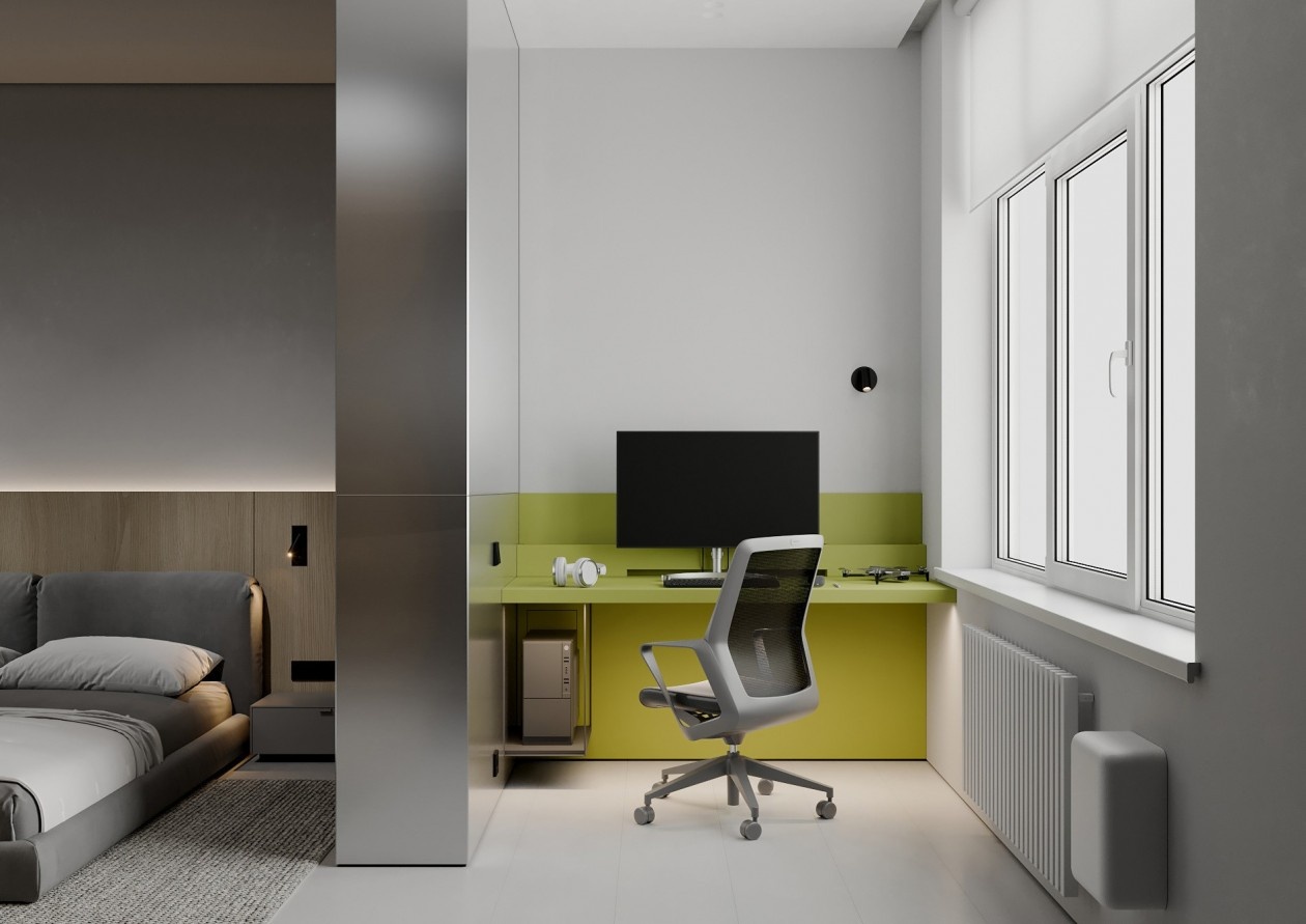 100㎡简约风湛蓝住宅设计 超精致！ | 疯狂爱设计-11