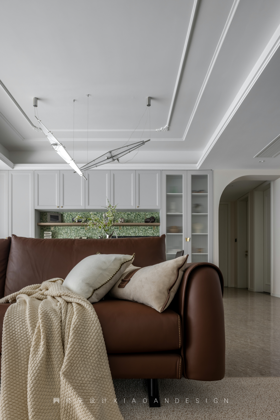 复古蓝红拼接法式美居丨晓安设计-18