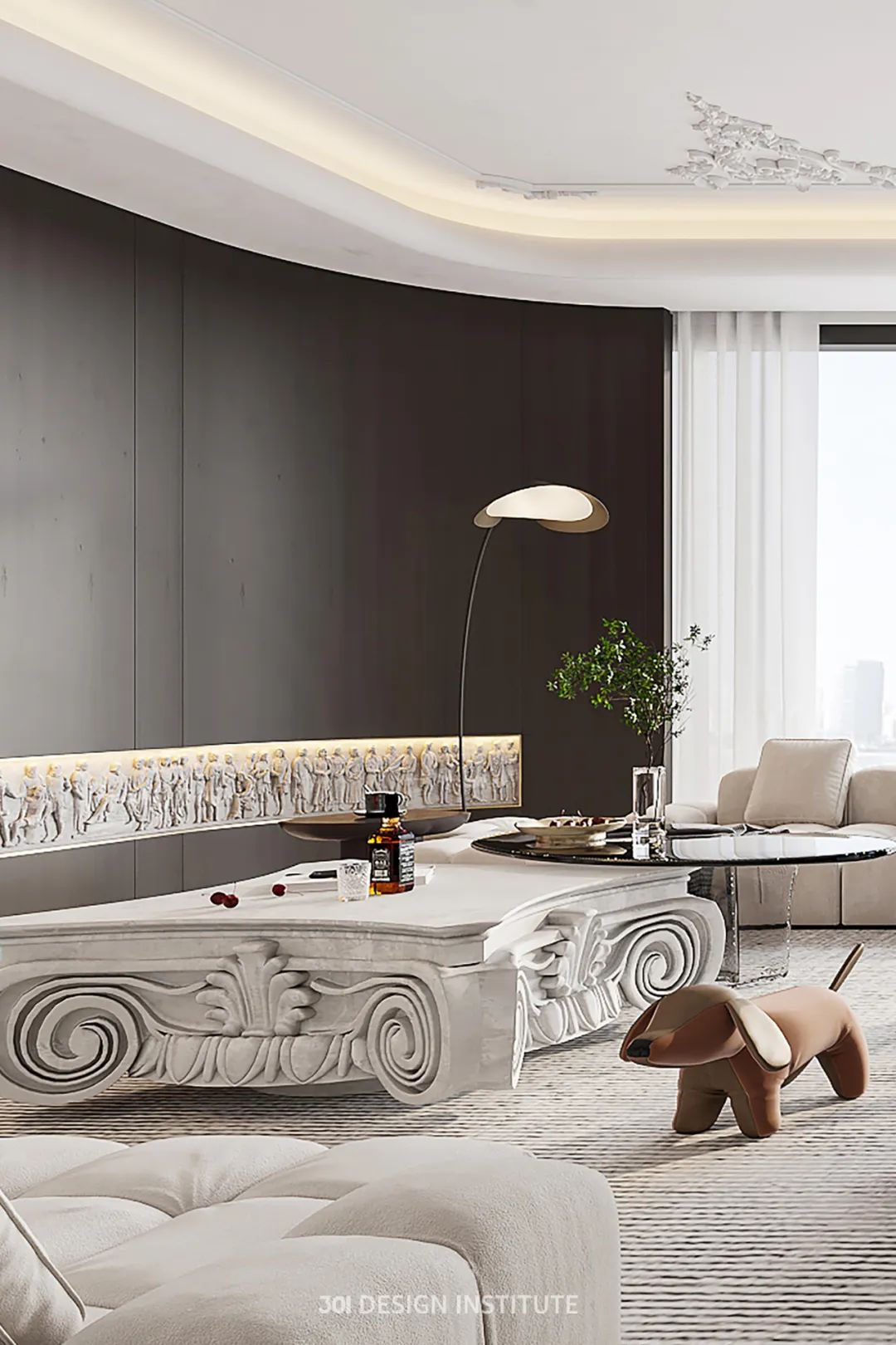 现代法式大平层丨中国广州丨301 设计研究所-22