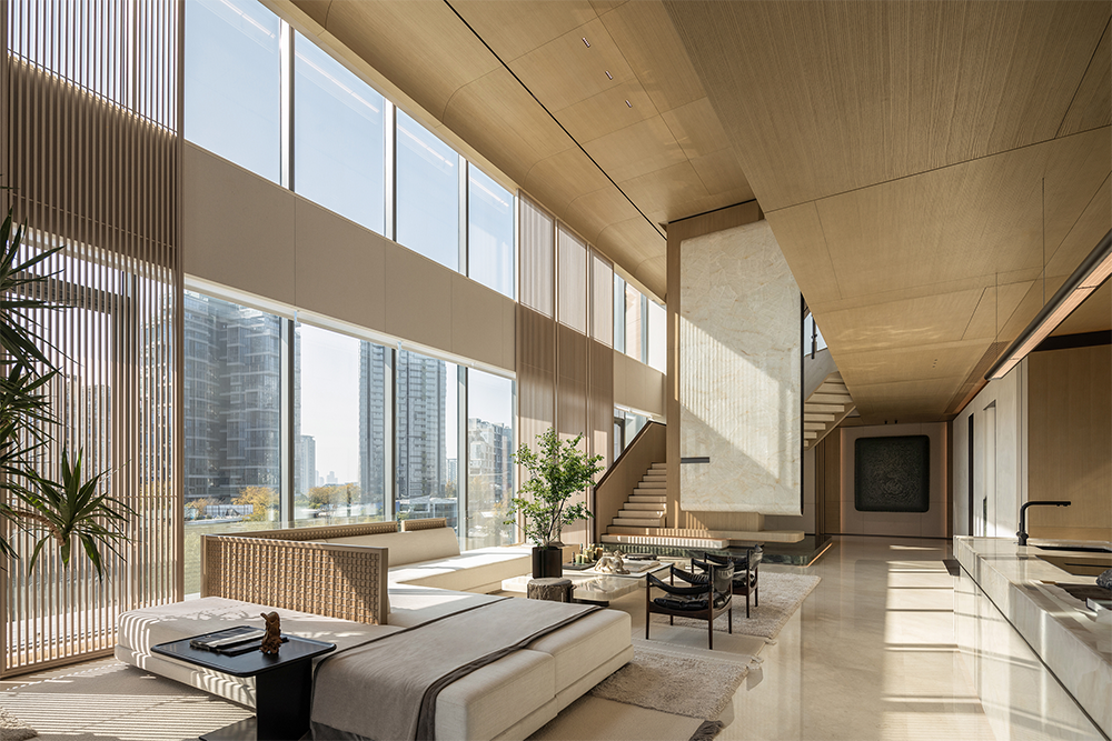 万华成都麓湖黑鉐岛上叠别墅样板间丨中国成都丨深圳市盘石室内设计有限公司,万华室内设计中心-5