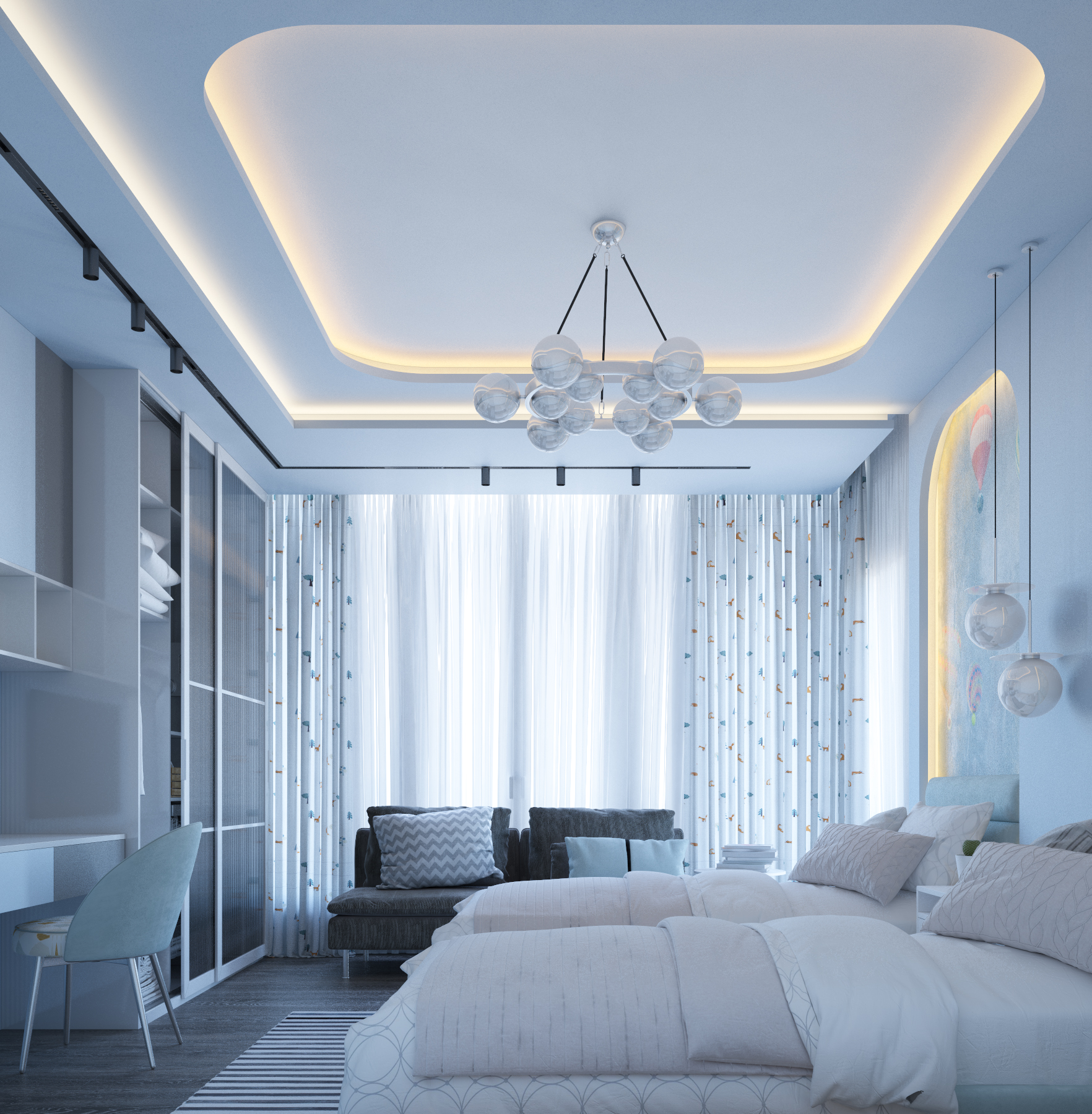 简单儿童卧室-3