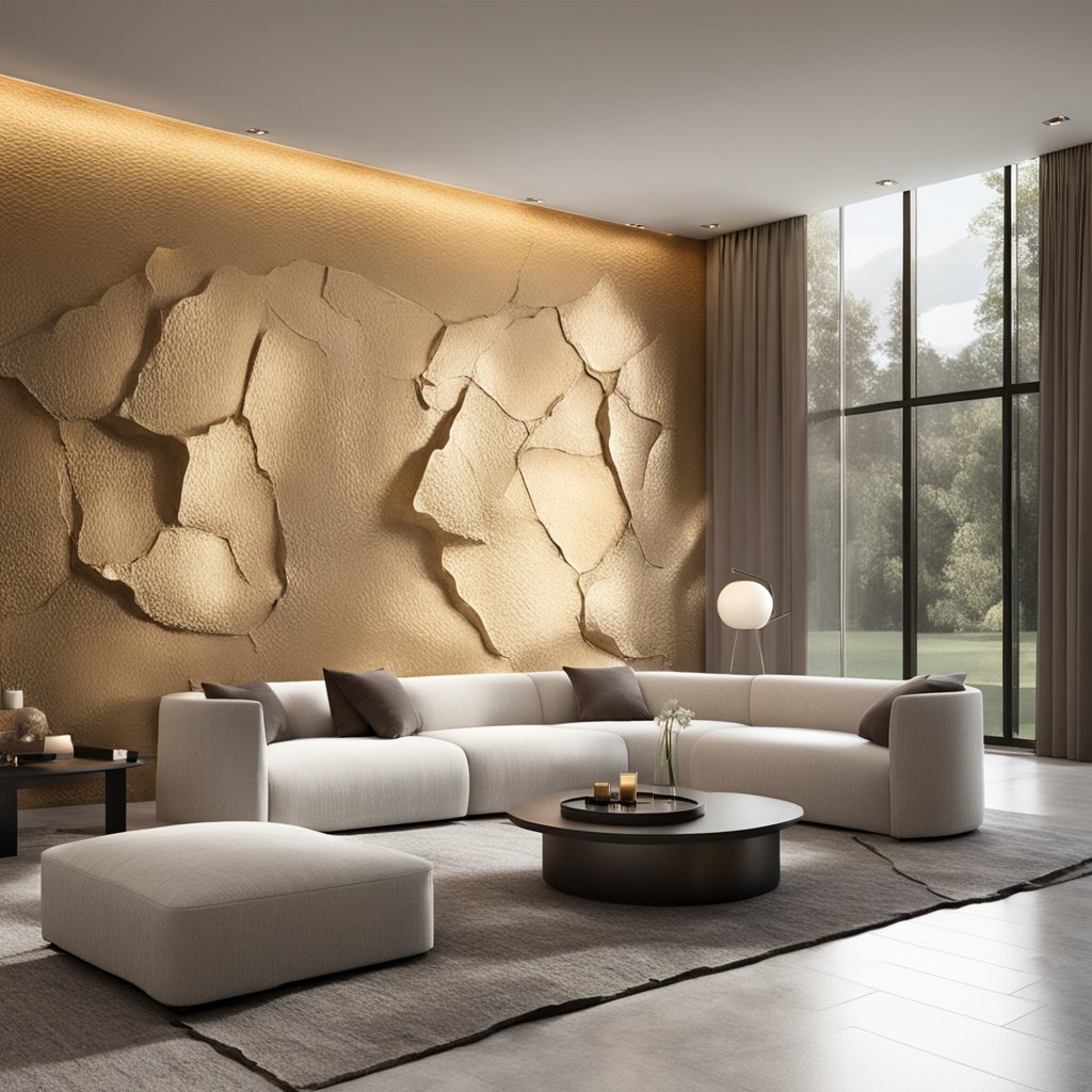 Living interior design - Golden stone-5