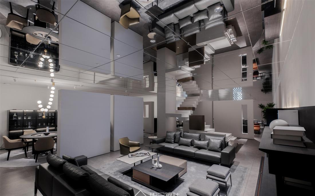 半墙设计、镜像交错,打造个性家居空间-25