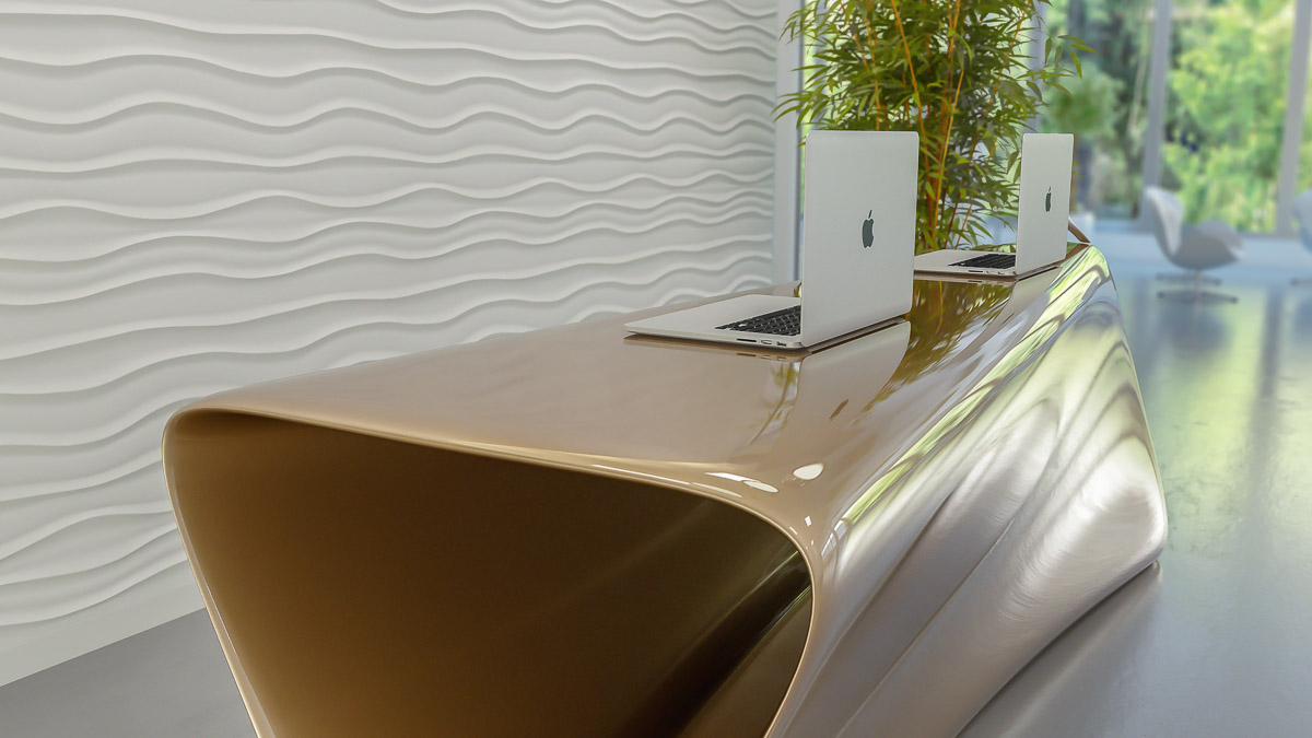 扭曲三角形的灵动接待台-14