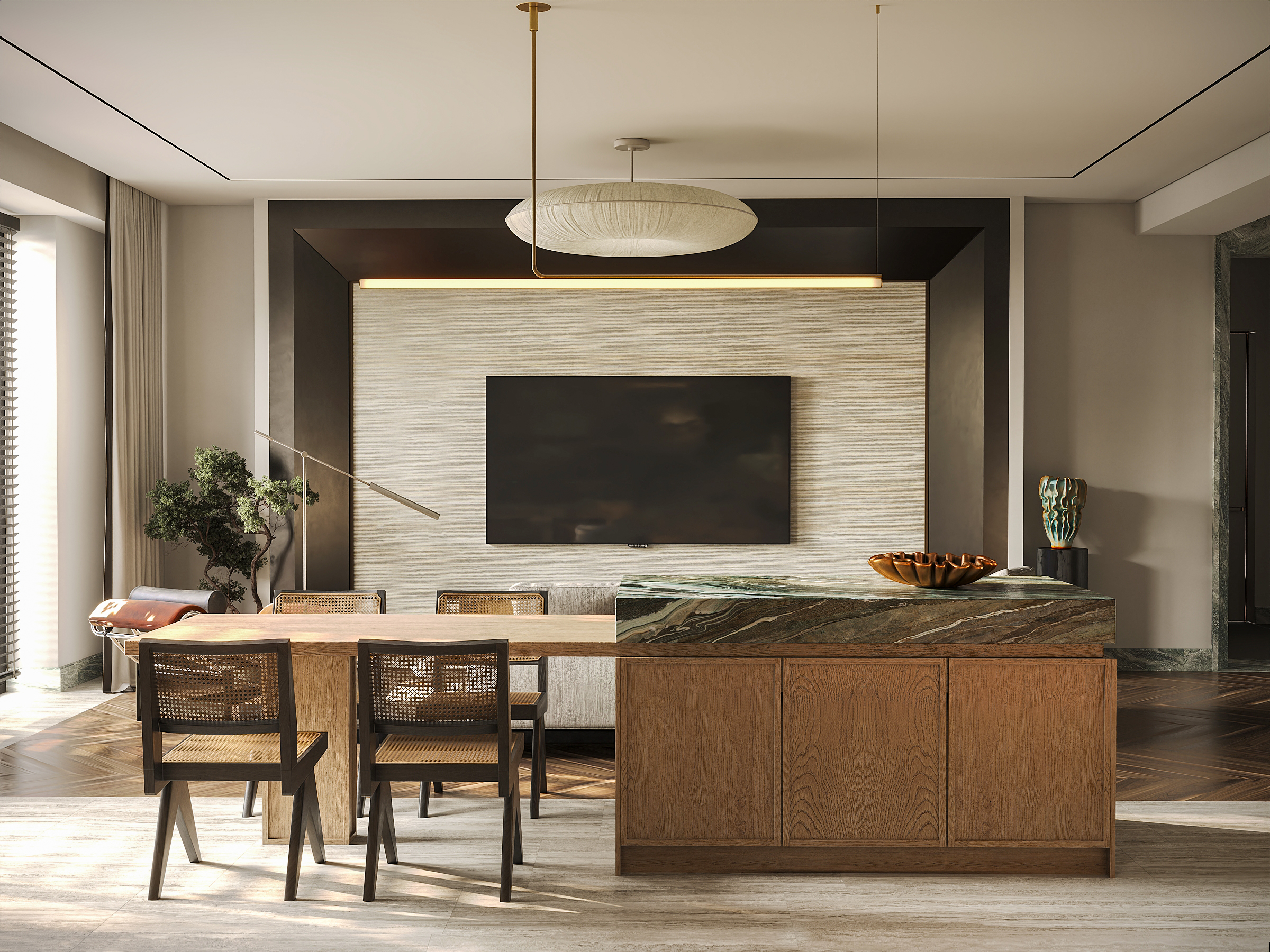 Living room and kitchen / Aura Interiors-7