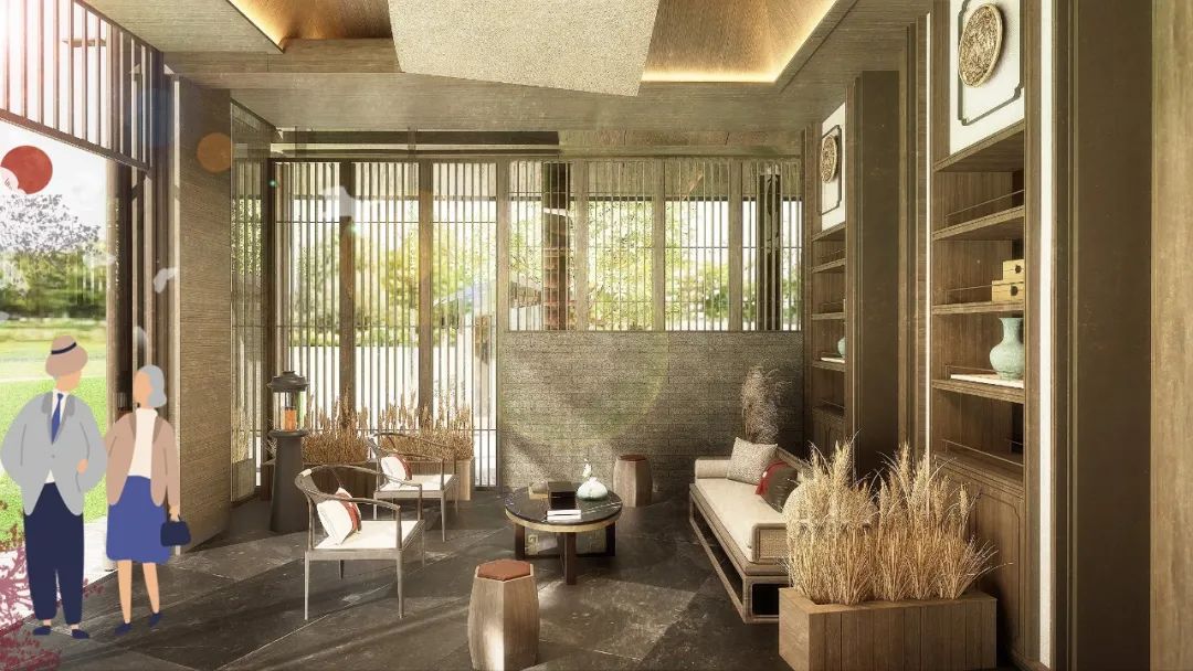 大四学妹的本科毕设将民宿建筑融入稻田之中！“可再生能源技术+组团式布局”栈道式串联功能区！自然环境与民俗文化相辅相成的民宿设计-88